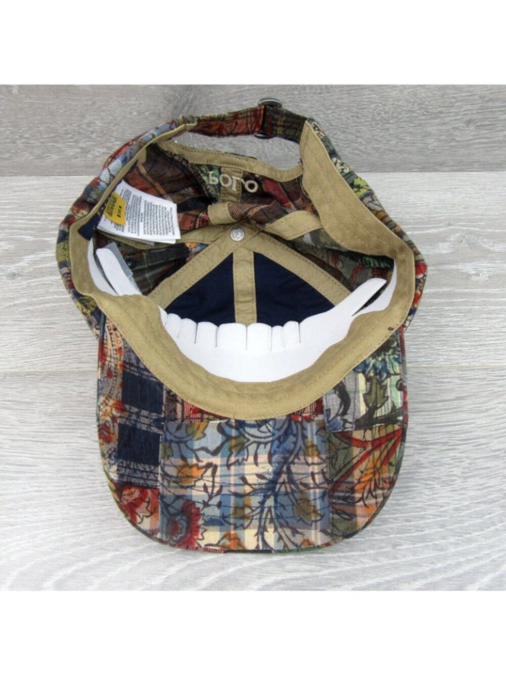 Polo Ralph Lauren Pony Logo Patchwork Madras Ball Cap Adjustable Strap NEW - Picture 12 of 16